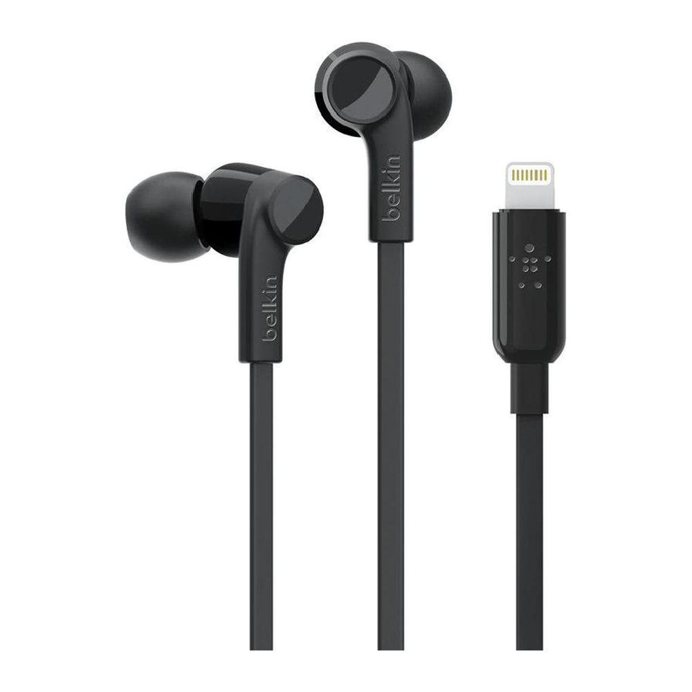 Belkin سماعة سلكية داخل الأذن بمنفذ Lightning أسود
