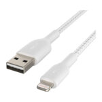 Belkin – كيبل لايتنينج الى تايب سي مضفر 2 متر أبيض
