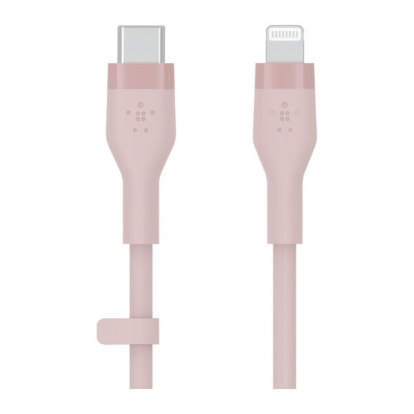 Belkin – كيبل تايب سي الى لايتنينج سيليكون 1 متر وردي