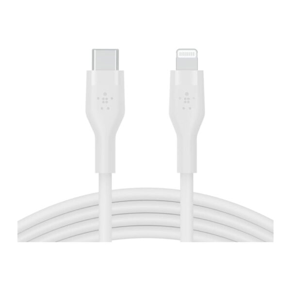 Belkin – كيبل تايب سي الى لايتنينج سيليكون 3 متر أبيض