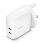 Belkin – شاحن جداري تايب سي مزدوج 30W أبيض