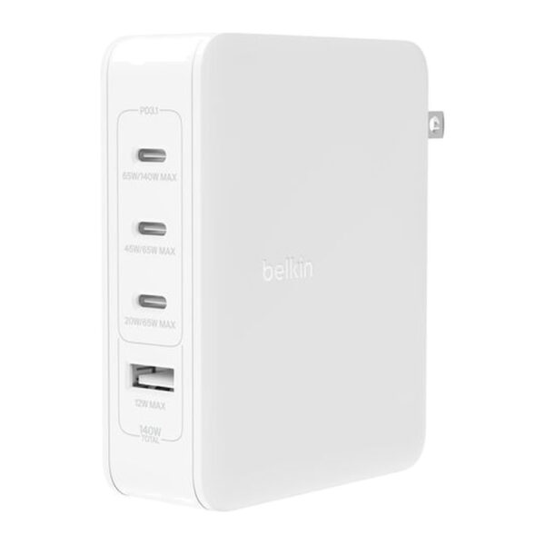 Belkin – شاحن حائط BoostCharge Pro 140W أبيض