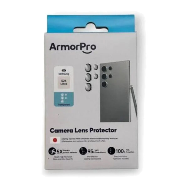 ArmorPro – حماية عدسات سامسونج S24 Ultra شفاف