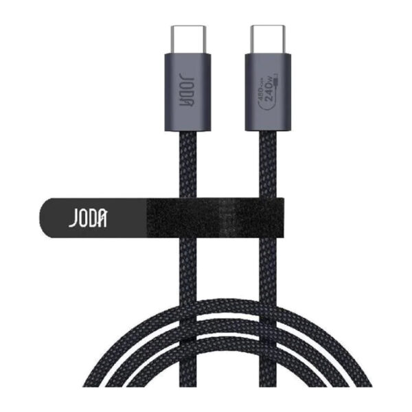 JODA – كابل C to C نايلون 240W 1م – أسود