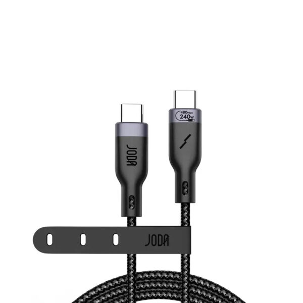 JODA FIBER 240 – كابل C to C 240W 2م – أسود