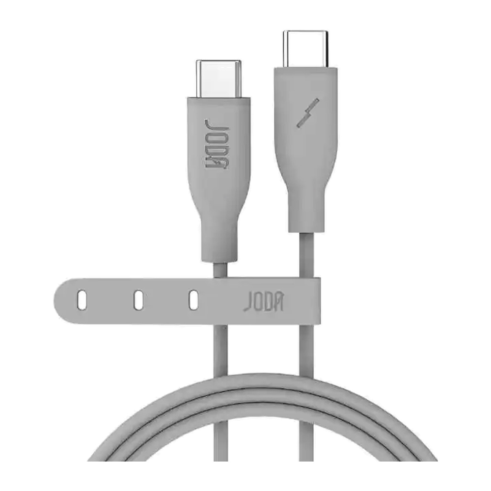 JODA – كابل C to C سيليكون 60W 1م – رمادي