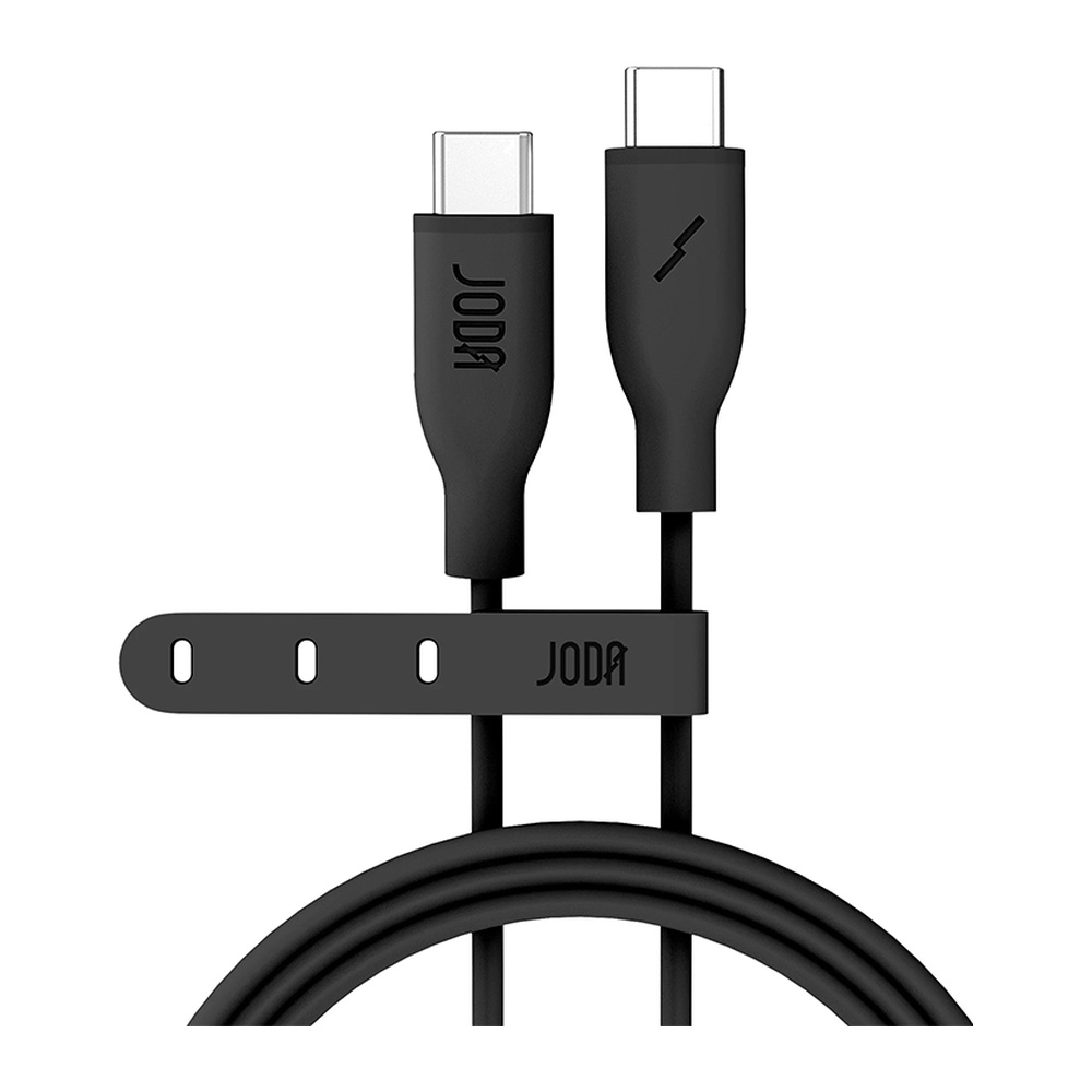 JODA – كابل C to C TPE بكبسة صلبة 60W 1م أسود
