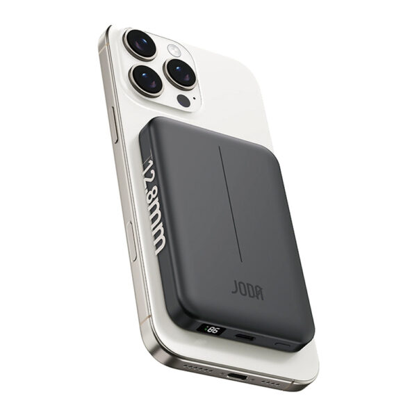 JODA MagZ 10 – باور بنك لاسلكي 10000mAh – رمادي