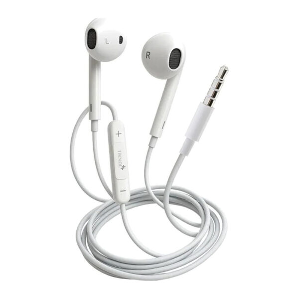 Tiknal – سماعات سلكية EarPods AUX مع ميكروفون TK-H089