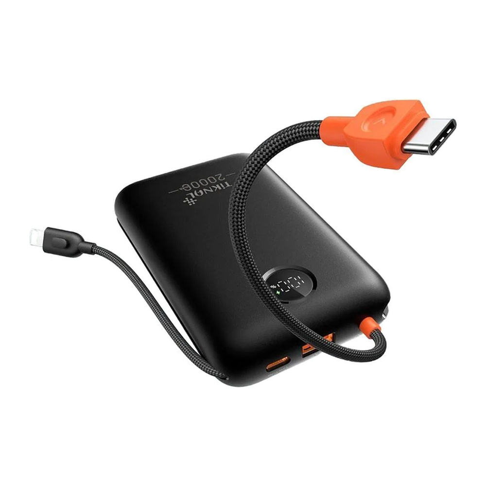 Tiknal – بطارية متنقلة 20000mAh مع كابلات مدمجة TK-H090