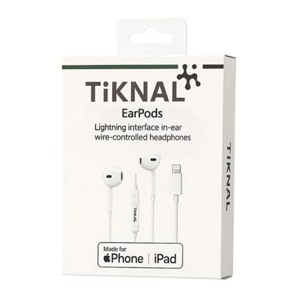 Tiknal – سماعات Lightning EarPods MFi مع ميكروفون TK-H357