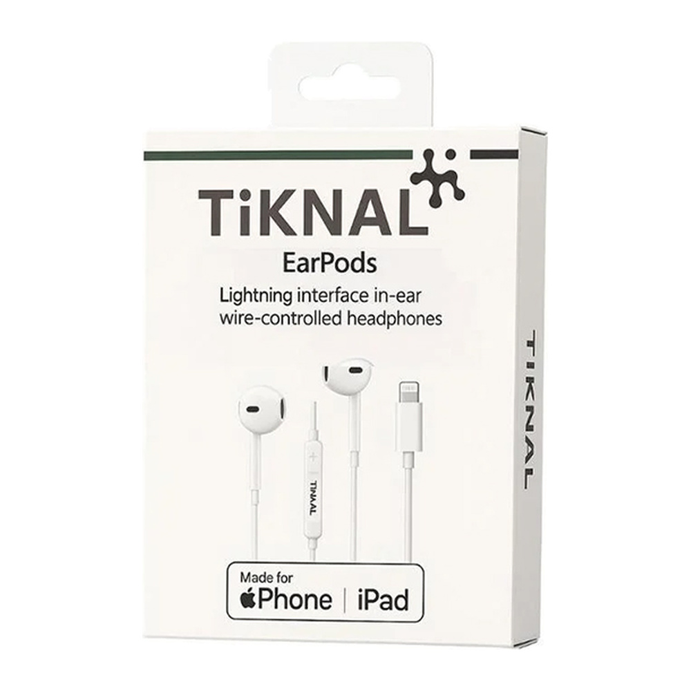Tiknal – سماعات Lightning EarPods MFi مع ميكروفون TK-H357