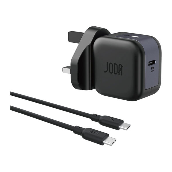 JODA – شاحن حائط GaN USB-C 20W – أسود