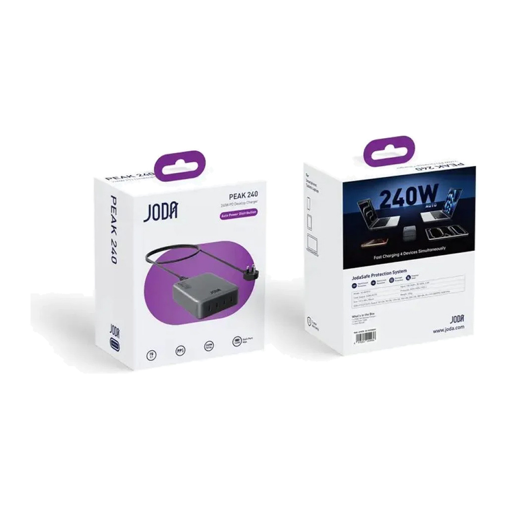 JODA – PEAK 240W شاحن مكتبي 4 منافذ USB-C