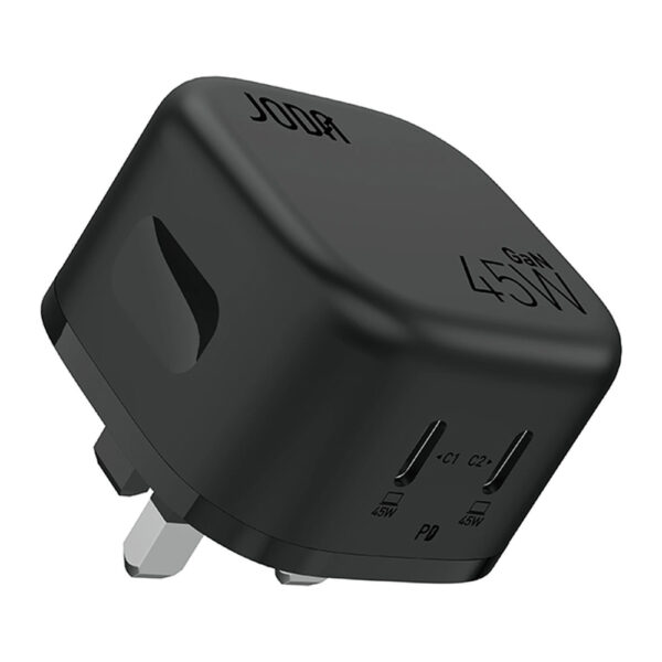 JODA VoltPod 45 – شاحن حائط GaN 45W – أسود