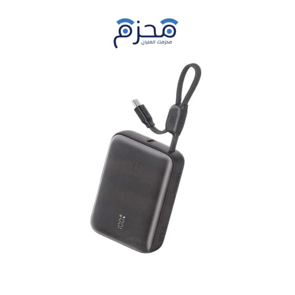 JODA Halo 10 - باور بنك 10000mAh 22.5W كابل مدمج - أسود
