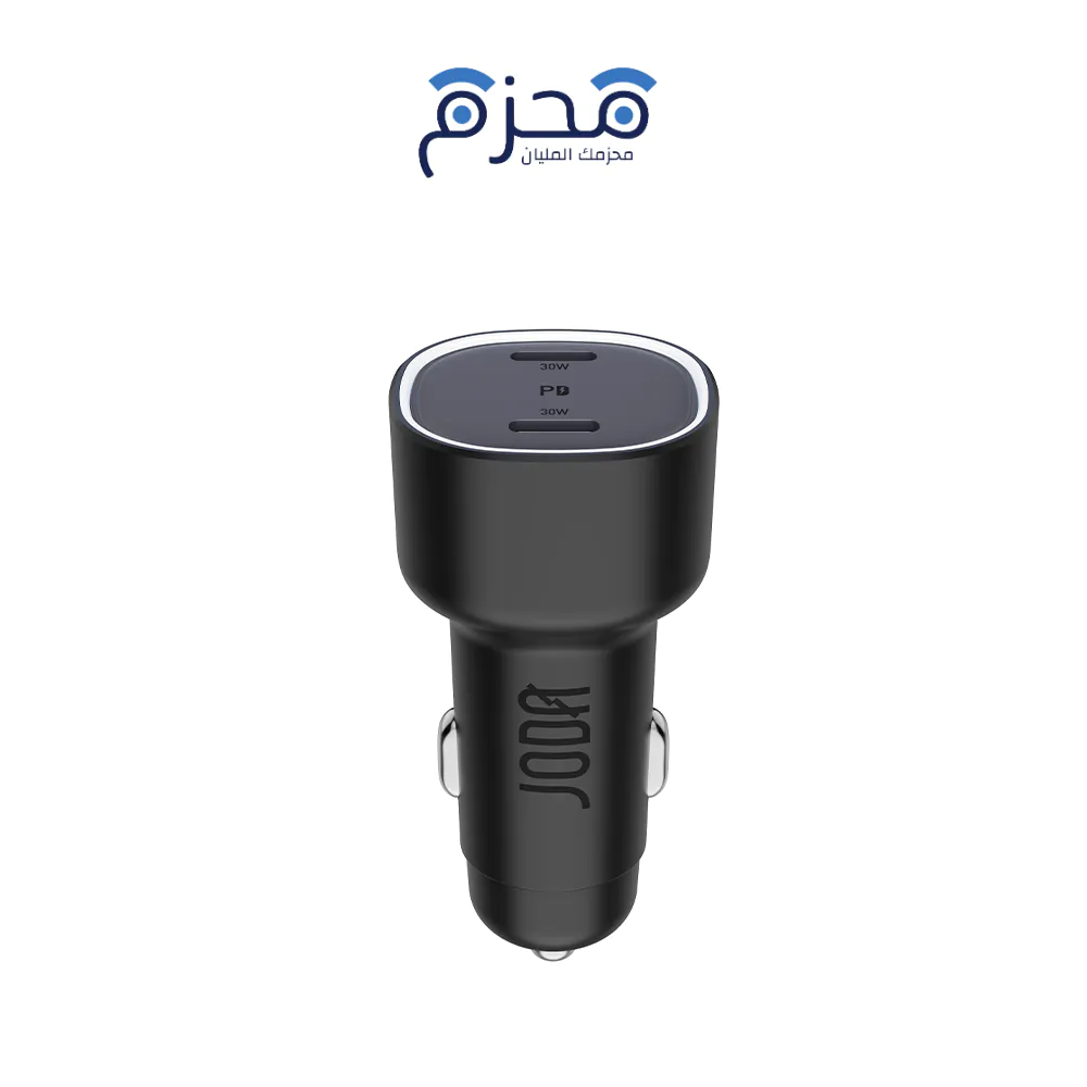 ⁦JODA - شاحن سيارة USB-C 60W منفذين - أسود⁩ - الصورة ⁦1⁩