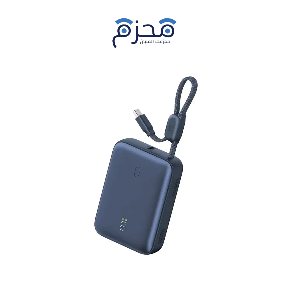 ⁦JODA Halo 10 - باور بنك 10000mAh 22.5W كابل مدمج - أزرق غامق⁩ - الصورة ⁦1⁩