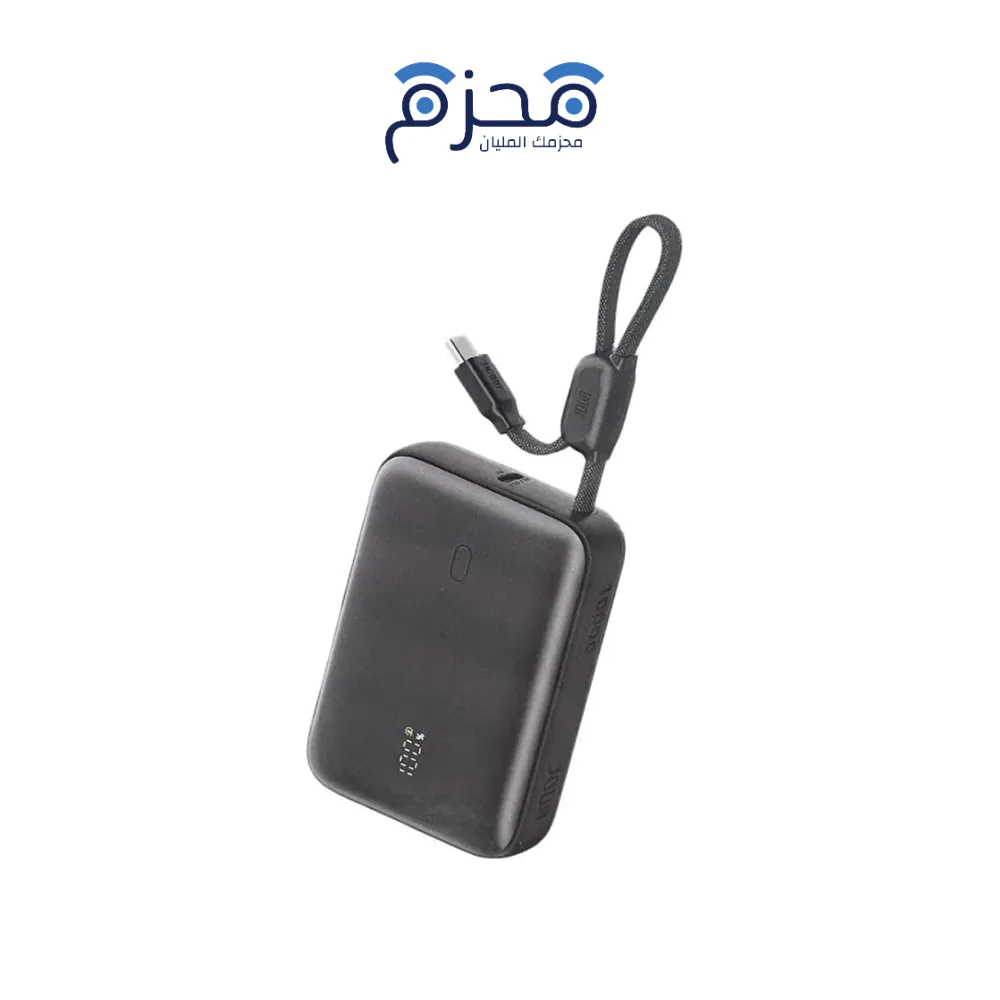 ⁦JODA Halo 10 - باور بنك 10000mAh 22.5W كابل مدمج - أسود⁩ - الصورة ⁦1⁩