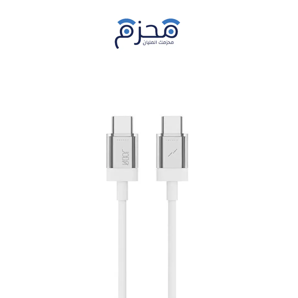 ⁦JODA LUCID 60 - كابل C to C 60W 1.2م - أبيض⁩ - الصورة ⁦1⁩