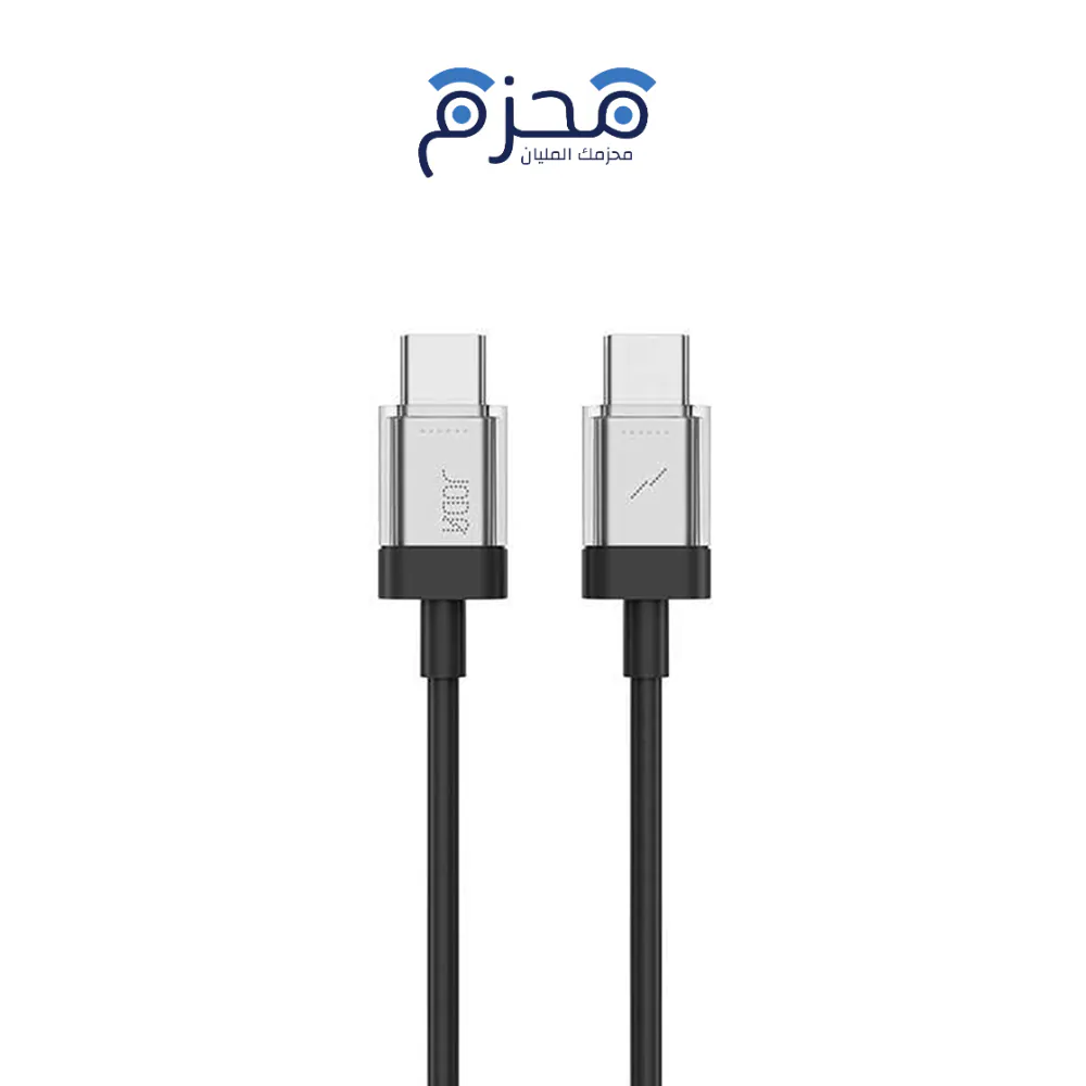 ⁦JODA LUCID 60 - كابل C to C 60W 1.2م - أسود⁩ - الصورة ⁦1⁩