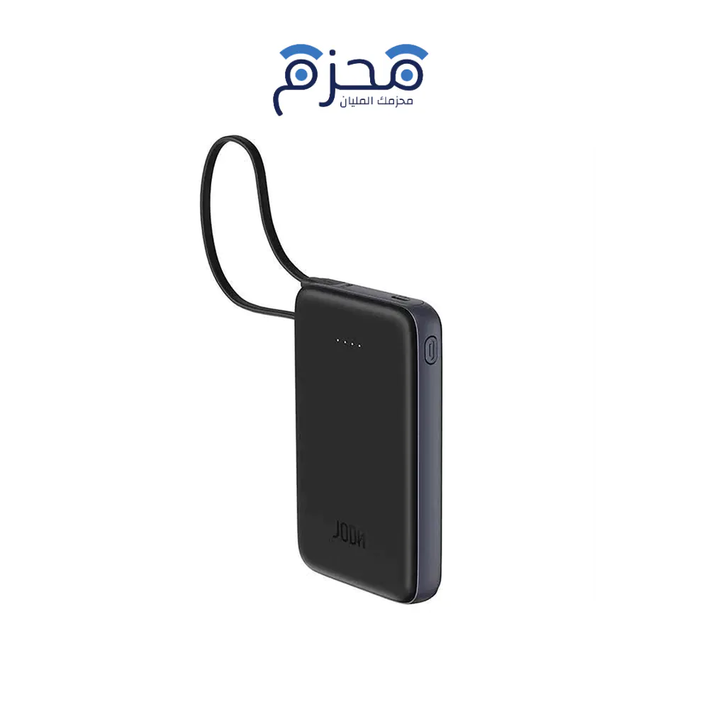 ⁦JODA MOVE 10 - باور بنك 10000mAh 20W كابل مدمج - أسود⁩ - الصورة ⁦1⁩