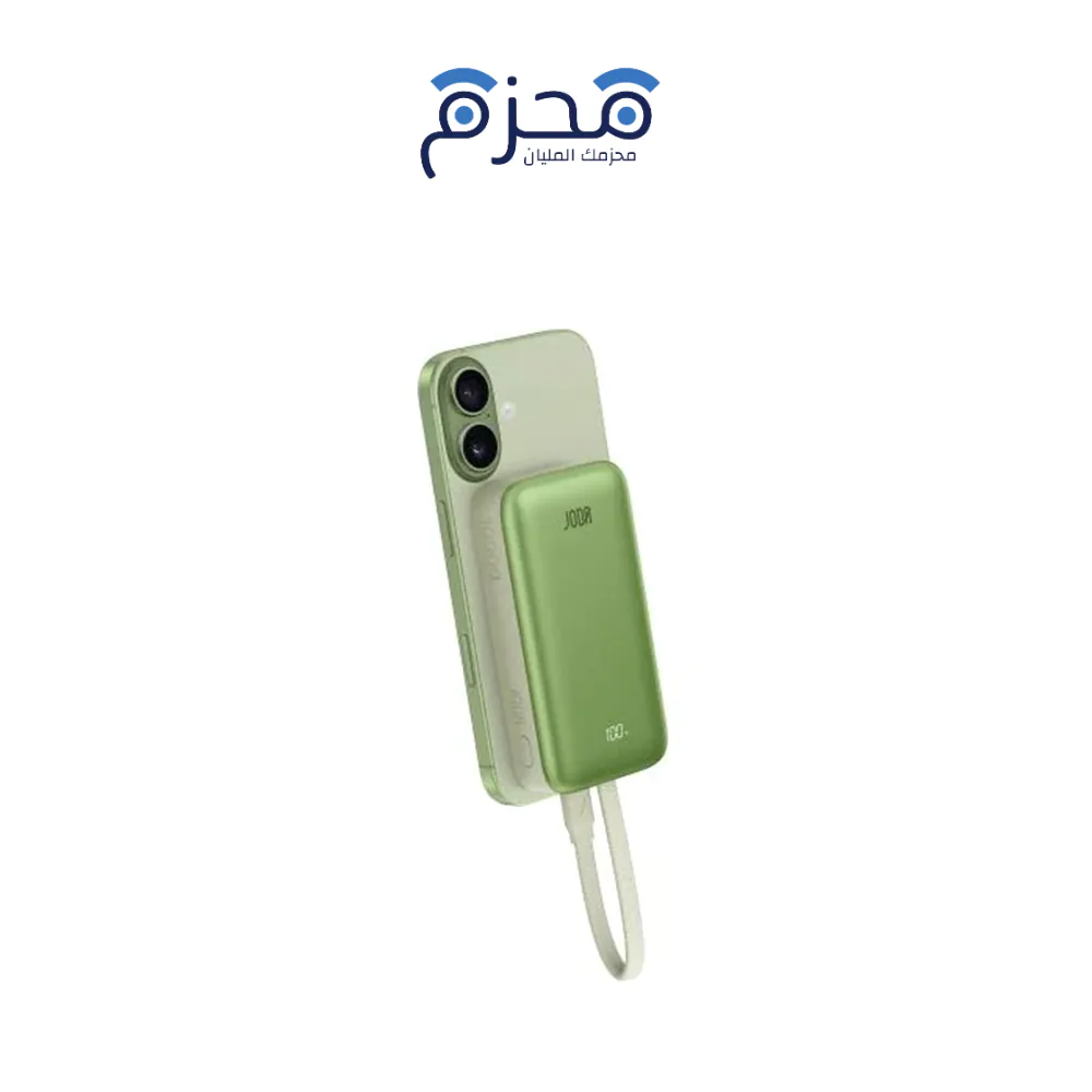 ⁦JODA MagTack 10 - باور بنك 10000mAh 35W كابل - أخضر فاتح⁩ - الصورة ⁦1⁩
