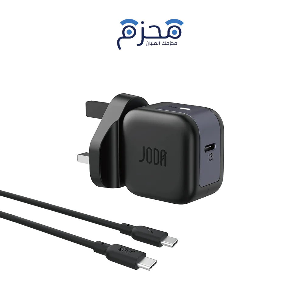 joda-6 JODA - شاحن حائط GaN USB-C 20W - أسود - الصورة 1