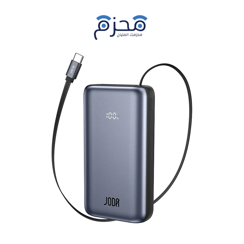 ⁦JODA MagTack 10 - باور بنك 10000mAh 35W كابل - تيتانيوم⁩ - الصورة ⁦1⁩