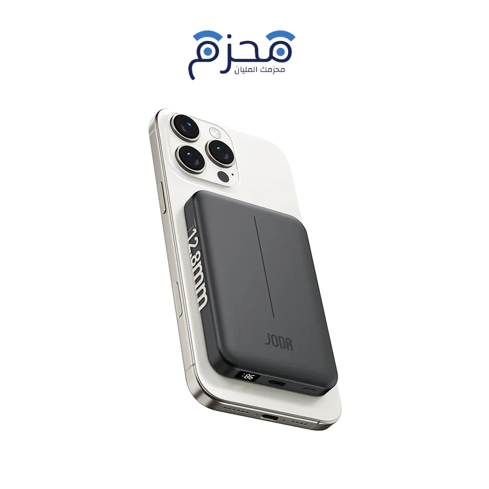 ⁦JODA MagZ 10 - باور بنك لاسلكي 10000mAh - رمادي⁩ - الصورة ⁦1⁩