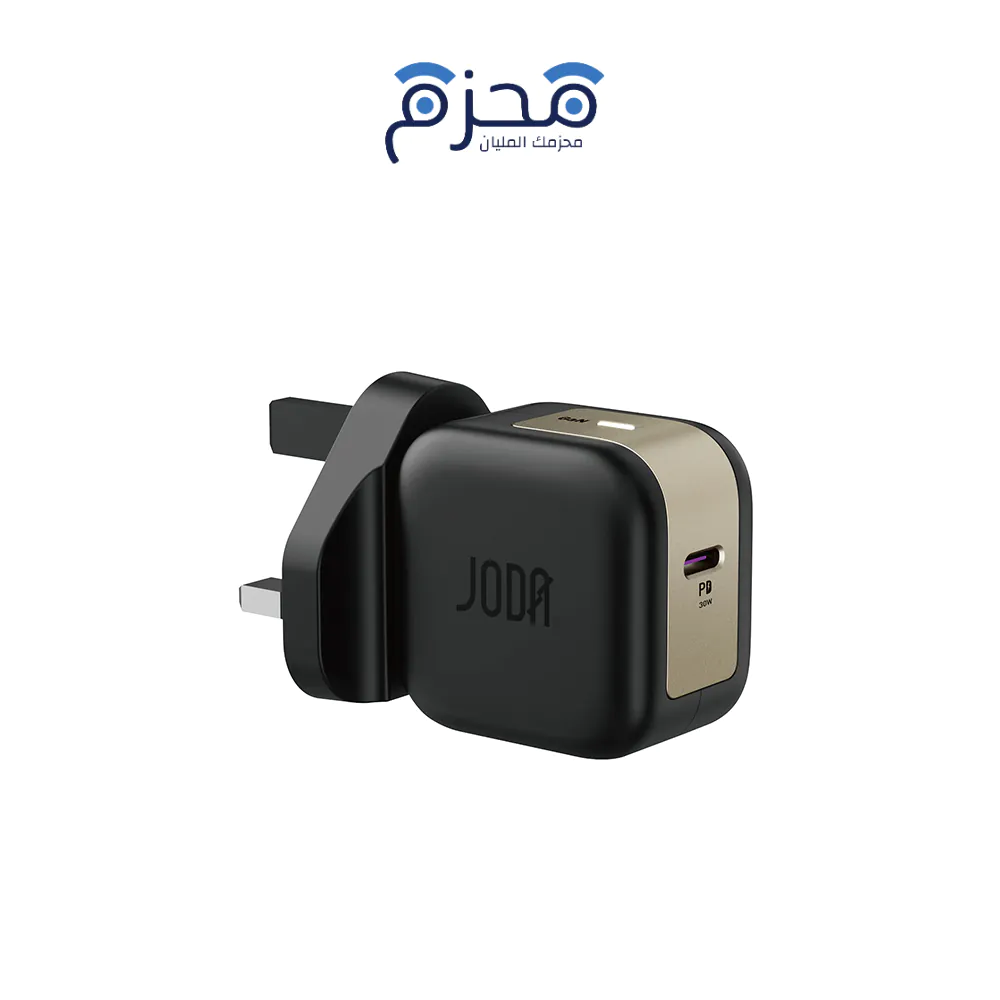 ⁦JODA - DICE شاحن حائط USB-C 30W أسود وذهبي⁩ - الصورة ⁦1⁩