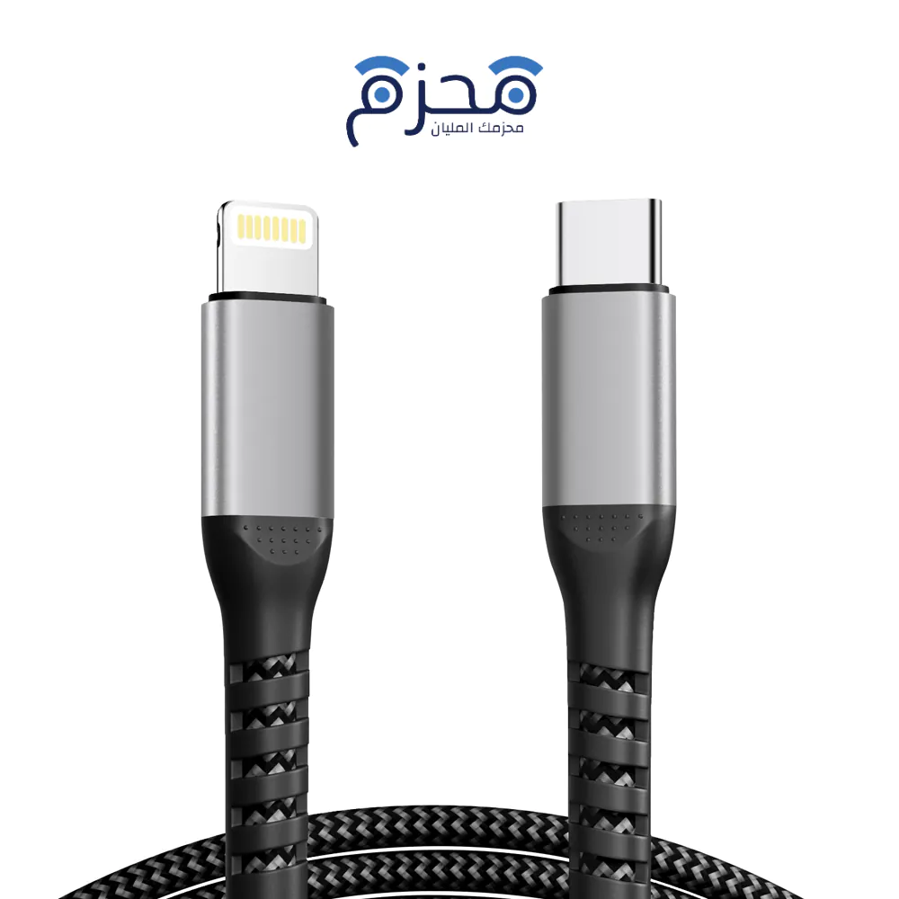 ⁦Jeebel - كابل USB-C إلى Lightning مضفر 2م MFi JE-B312⁩ - الصورة ⁦1⁩