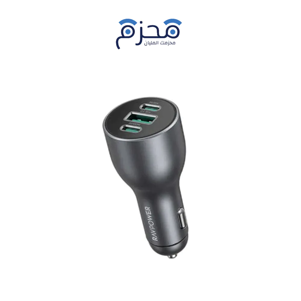 ⁦RAVPower - شاحن سيارة رمادي⁩ - الصورة ⁦1⁩