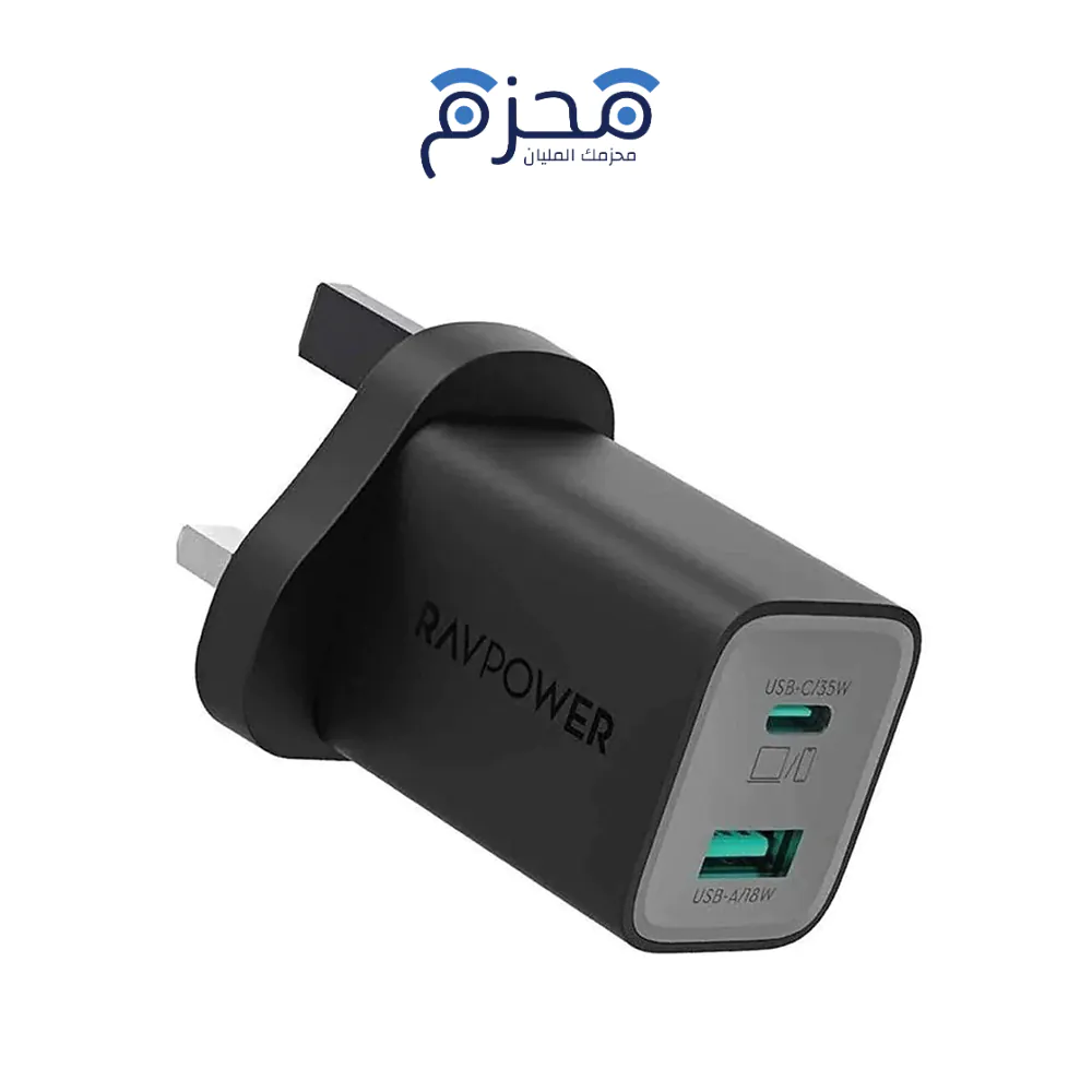 ⁦RAVPower - شاحن حائط 35W⁩ - الصورة ⁦1⁩