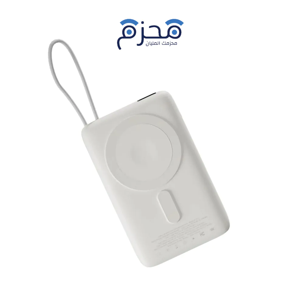 ⁦Jeebel - بطارية متنقلة لاسلكية MagSafe 10000mAh 22.5W أبيض JE-B373⁩ - الصورة ⁦1⁩