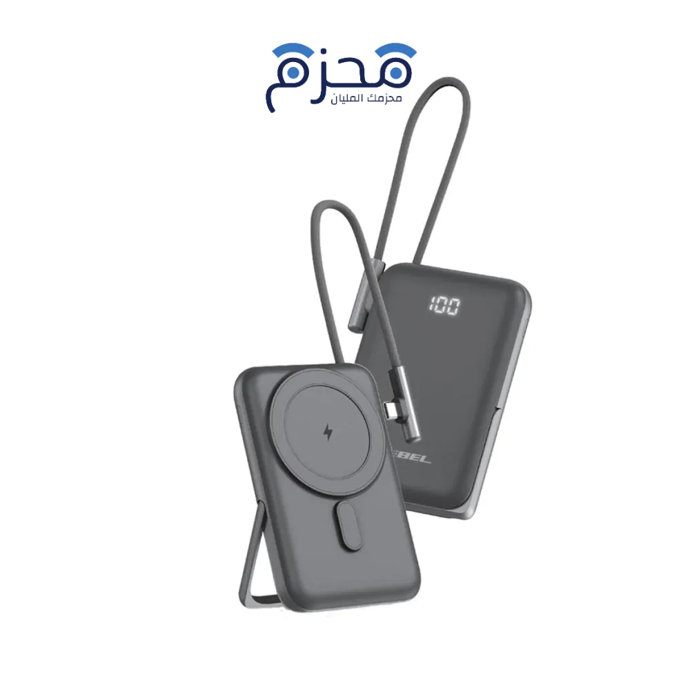 ⁦Jeebel - بطارية متنقلة لاسلكية MagSafe 10000mAh 20W أسود JE-B344⁩ - الصورة ⁦1⁩