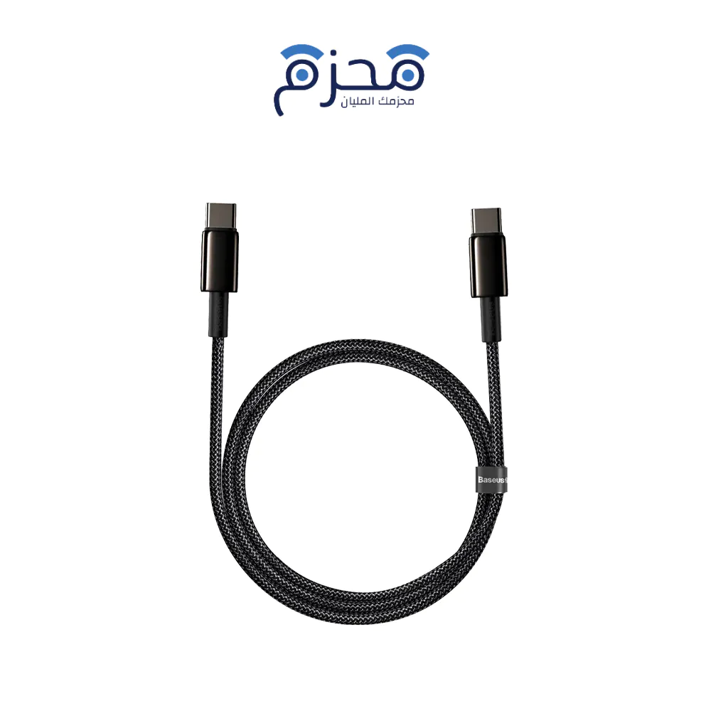 product-4-3 Baseus - كابل شحن Tungsten Gold C-C 100W 1م - الصورة 1