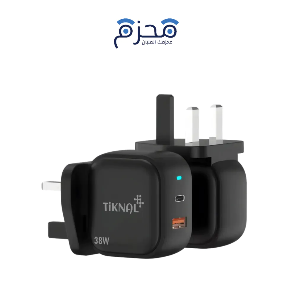 ⁦Tiknal - شاحن منزلي 38W منفذين PD+USB TK-H128⁩ - الصورة ⁦1⁩