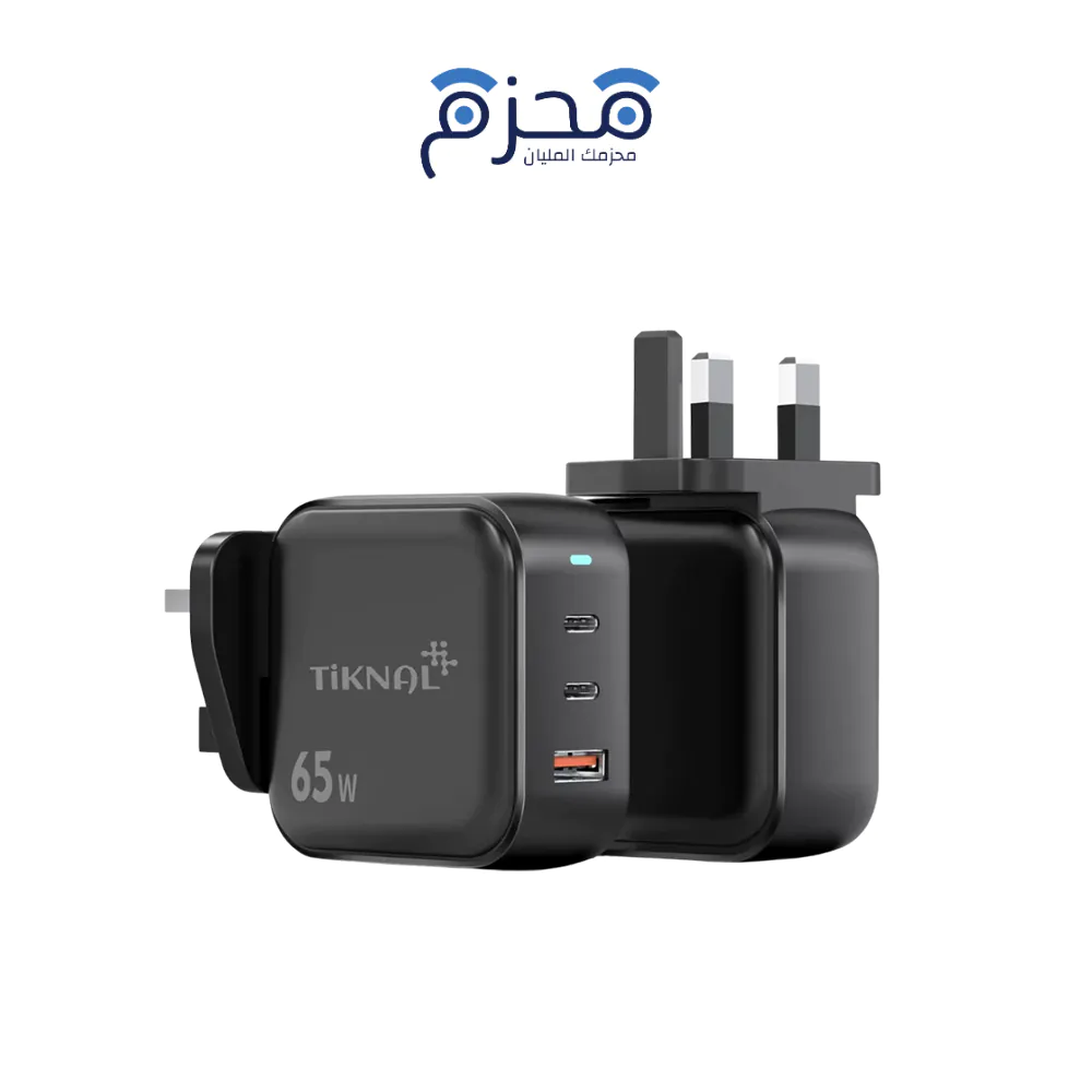 ⁦Tiknal - شاحن حائط GaN 65W مع USB-A TK-H130⁩ - الصورة ⁦1⁩
