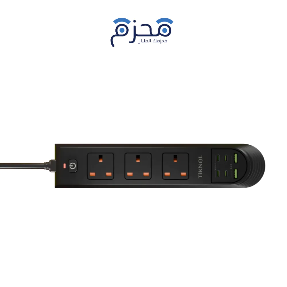 product-58-1 Tiknal - وصلة كهرباء 3250W 3 منافذ مع 4 USB 5م TK-H100 - الصورة 1