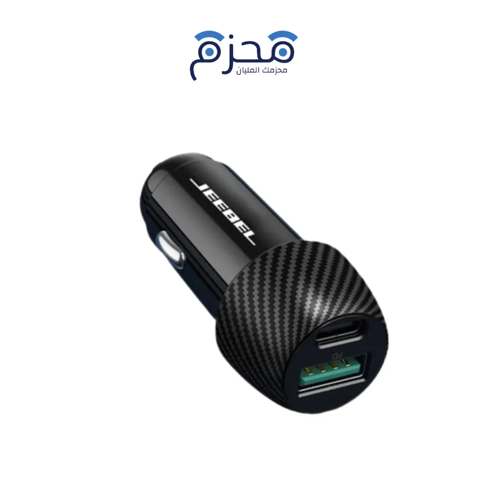 ⁦Jeebel - شاحن سيارة 38W ثنائي المنافذ JE-B343⁩ - الصورة ⁦1⁩