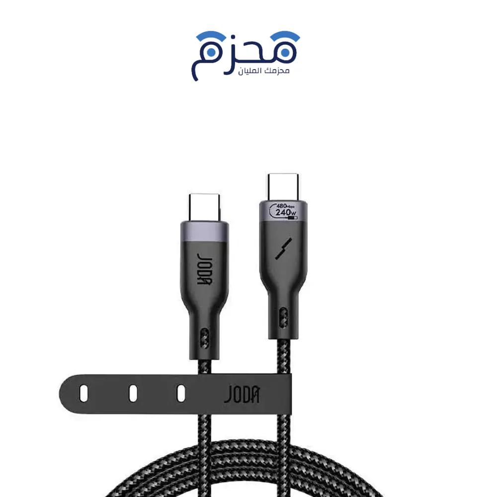 product-7-8 JODA - FIBER 240 كابل C to C 240W 1م أسود - الصورة 1