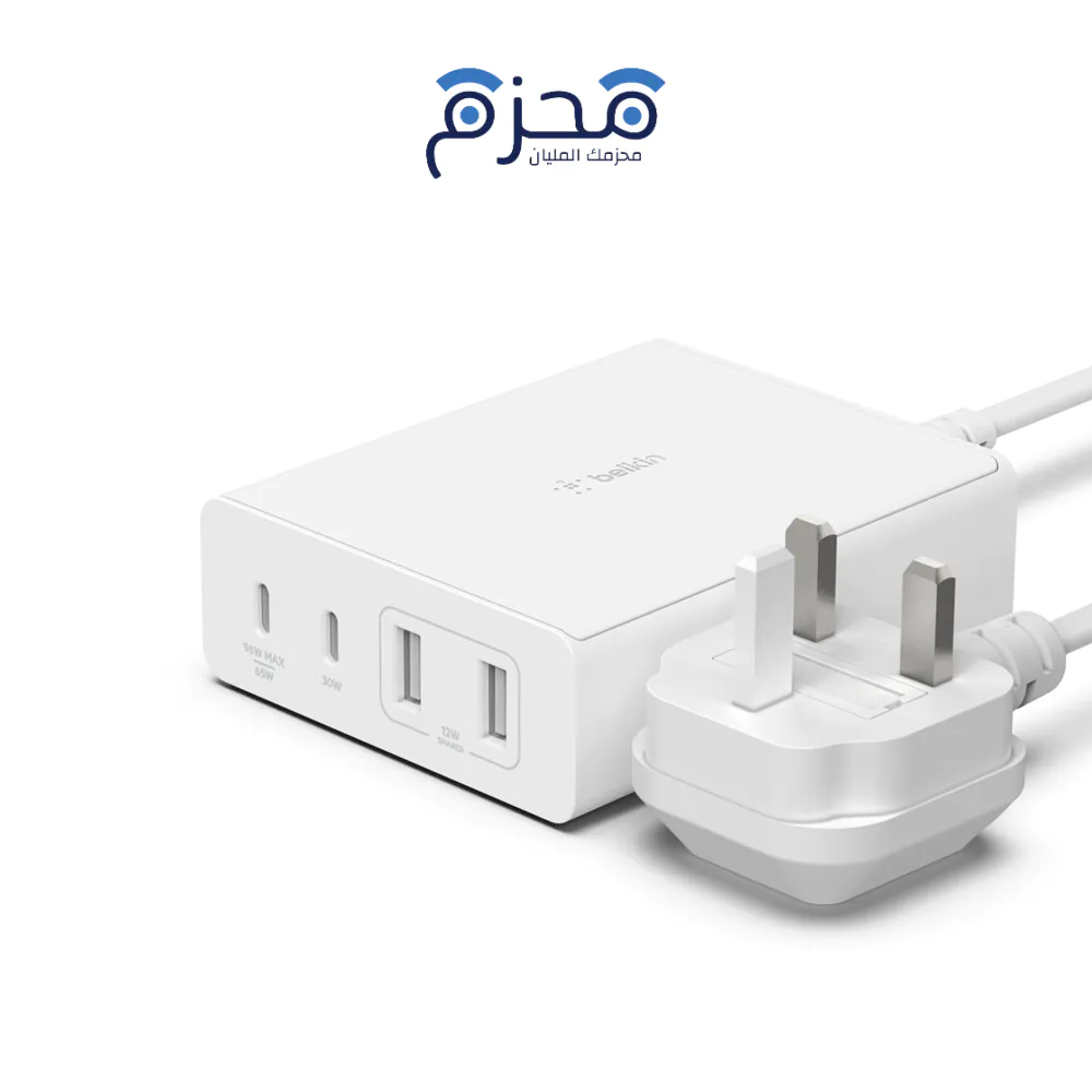 product-77-1 Belkin - شاحن حائط GaN 108W أبيض - الصورة 1