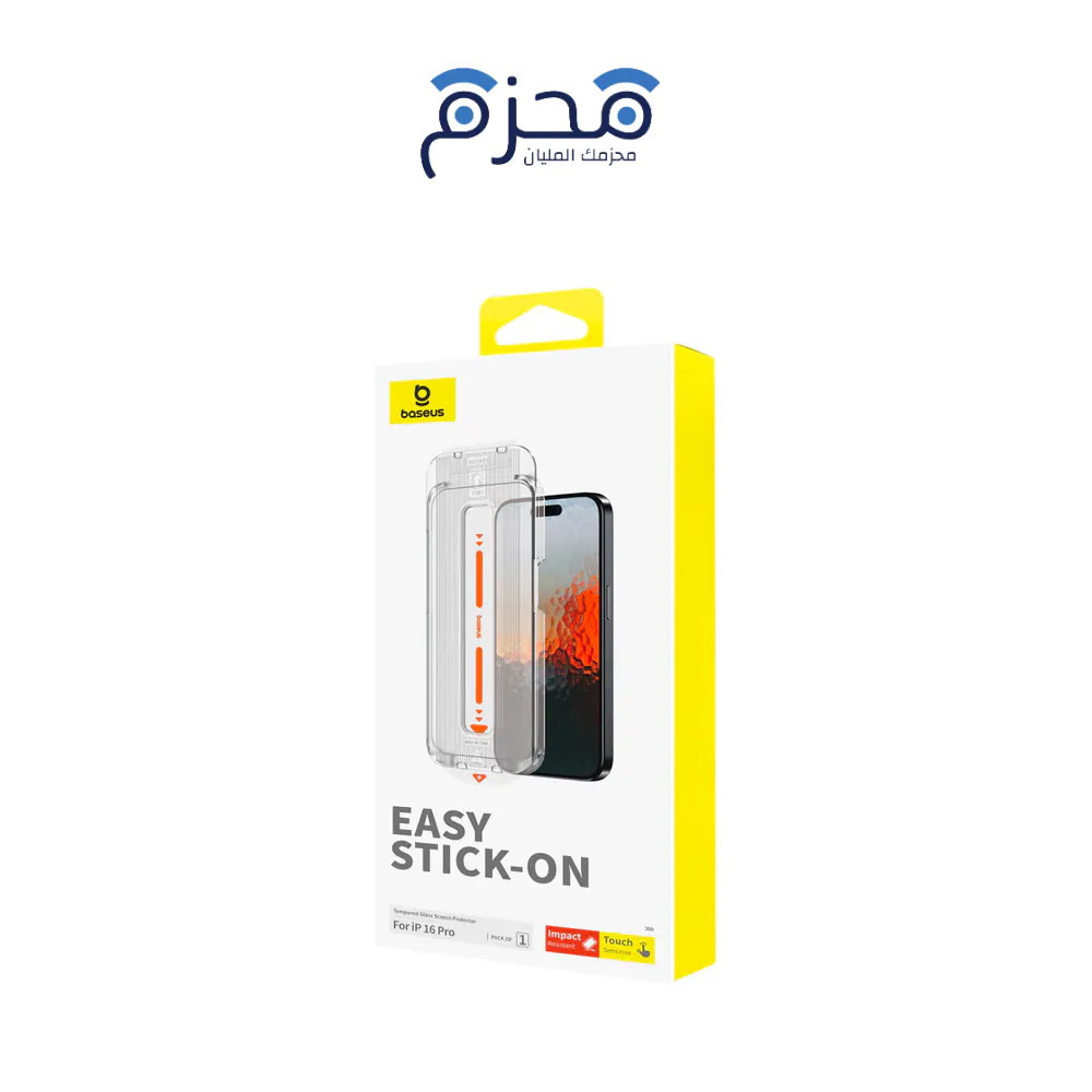 ⁦Baseus - واقي شاشة زجاجي iPhone 16 Pro Sapphire HD⁩ - الصورة ⁦1⁩