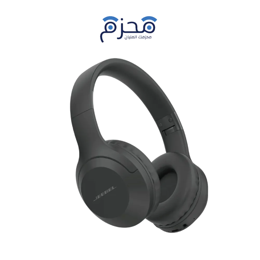 ⁦Jeebel - سماعات رأس لاسلكية مع AUX وبطاقة SD أسود JE-B325⁩ - الصورة ⁦1⁩
