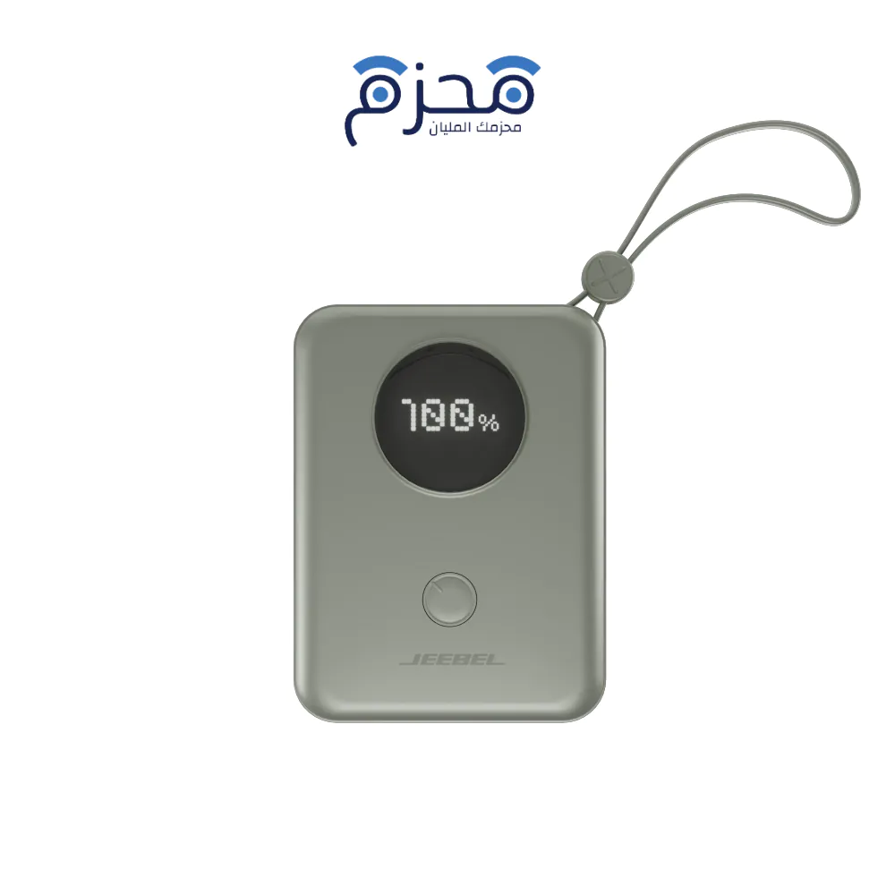 ⁦Jeebel - بطارية متنقلة 10000mAh بشاشة رقمية وكابلات مدمجة زيتي JE-B390⁩ - الصورة ⁦1⁩