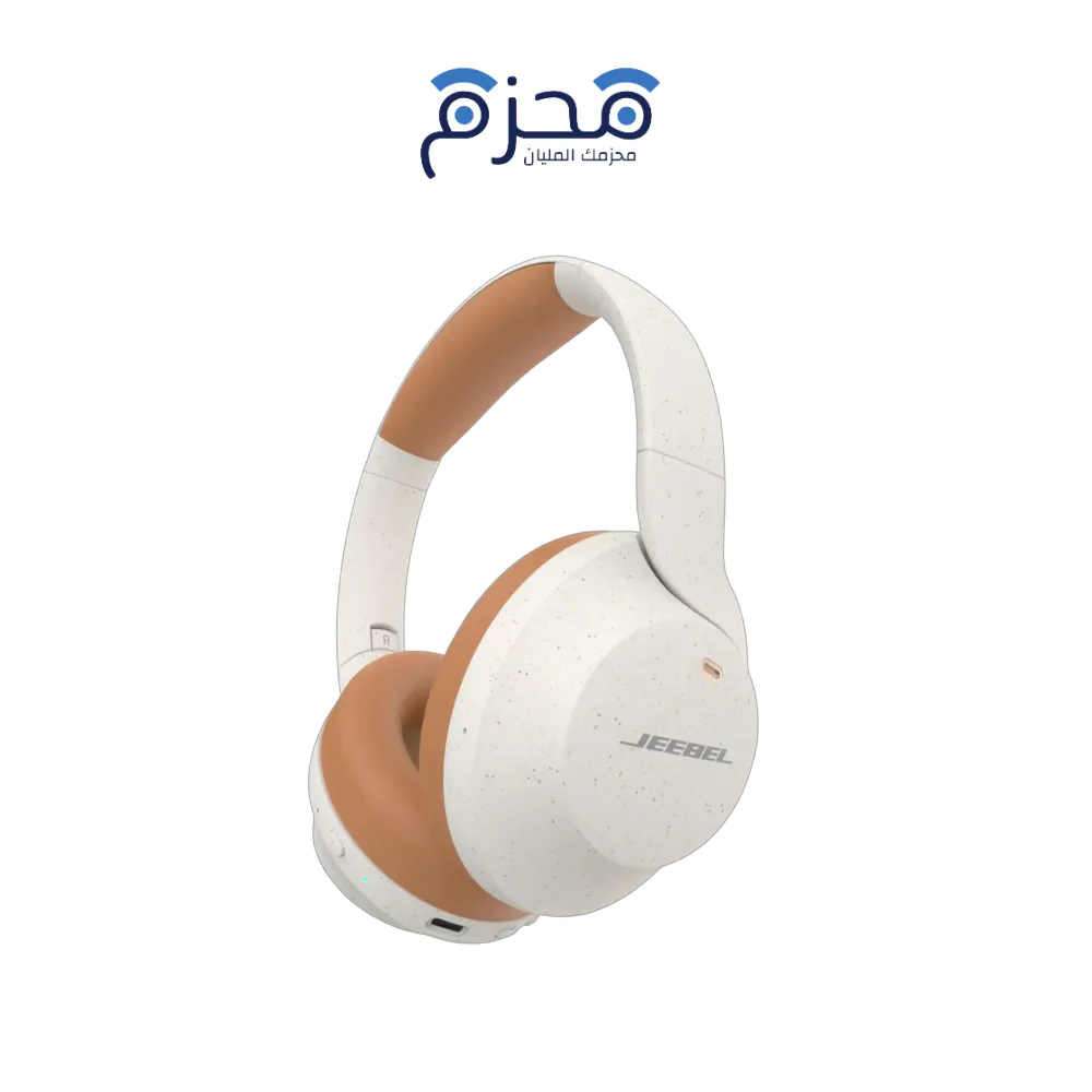 ⁦Jeebel - سماعات رأس لاسلكية فوق الأذن ANC 40 ساعة بيج JE-B416⁩ - الصورة ⁦1⁩