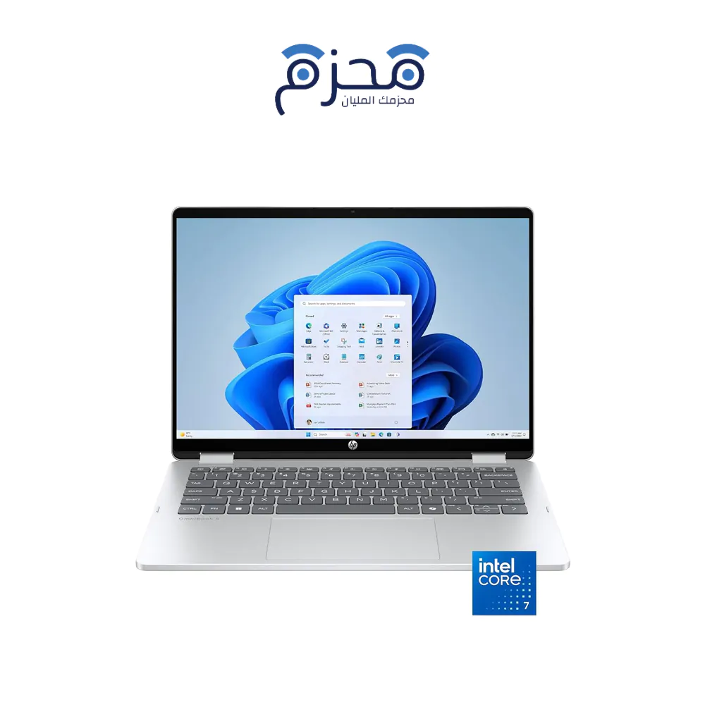 ⁦اتش بي اومني بوك 5 فليب لابتوب 2 في 1 متحول 14 بوصة انتل كور ‎7 16 جيجابايت رام الجيل الرابع PCIe 1 تيرابايت ويندوز 11 هوم⁩ - الصورة ⁦1⁩