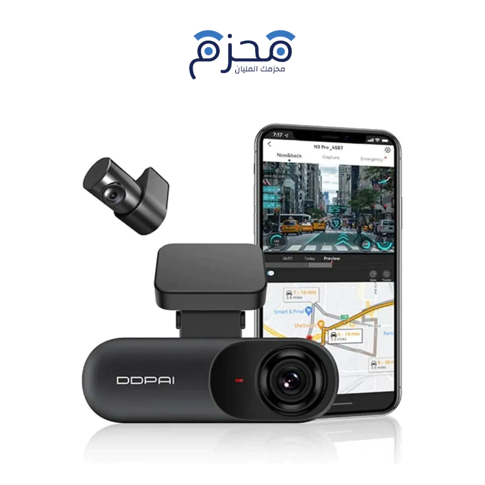 ⁦DDPAI - داش كام N3 Dual أمامية خلفية⁩ - الصورة ⁦1⁩