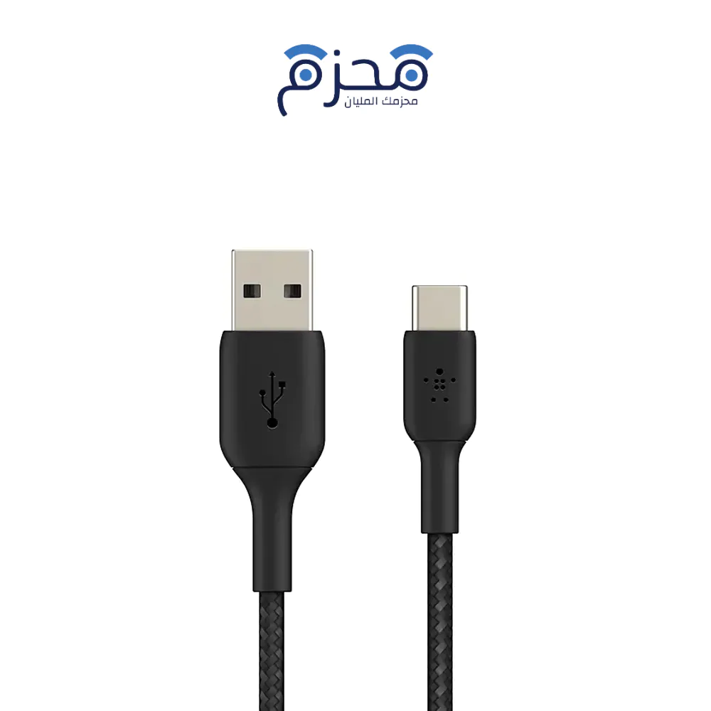 ⁦Belkin - كيبل تايب سي الى USB-A 1 متر أسود⁩ - الصورة ⁦1⁩